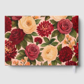 Livre D'or Mariage d'aquarelle florale de Bourgogne (Verso)