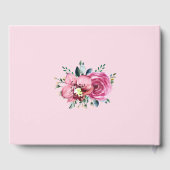 Livre D'or Mariage d'aquarelle florale de l'orchidée rose mod (Verso)