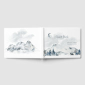 Livre D'or Mariage d'aquarelle Foggy Mountain (Complet)