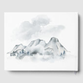 Livre D'or Mariage d'aquarelle Foggy Mountain (Verso)