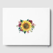 Livre D'or Mariage d'aquarelle géométrique de tournesol (Verso)