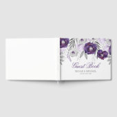 Livre D'or Mariage d'aquarelle gris violet (Complet)