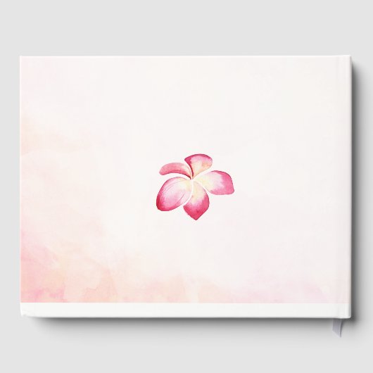 Livre D'or Mariage d'aquarelle Sunset Plumeria (Verso)