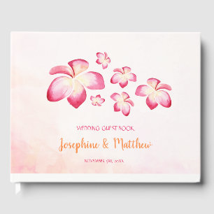 Livre D'or Mariage d'aquarelle Sunset Plumeria