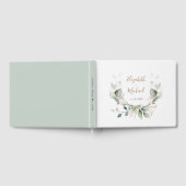 Livre D'or Mariage d'aquarelle verte (Complet)