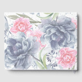 Livre D'or Mariage d'aquarelles bleu et rose (Verso)