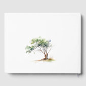 Livre D'or Mariage d'arbre botanique simple minimal (Verso)