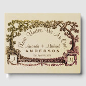 Livre D'or Mariage d'arbre rustique personnalisé à main (Recto)