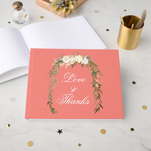 Livre D'or Mariage d'arche florale romantique