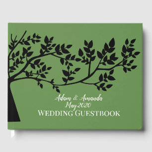 Livre D'or Mariage d'art forestier vert