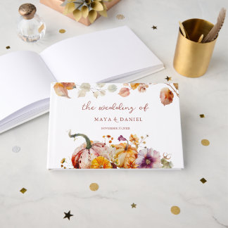 Livre D'or Mariage d'automne confortable et élégant avec des