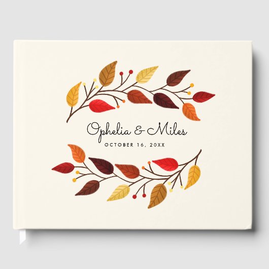 Livre D'or Mariage de automne des branches d'automne (Recto)