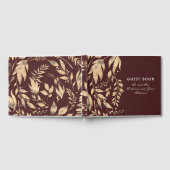 Livre D'or Mariage de automne Feuille de Bourgogne et d'or (Complet)