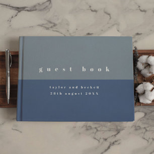 Livre D'or Mariage de bloc couleur bleu foncé