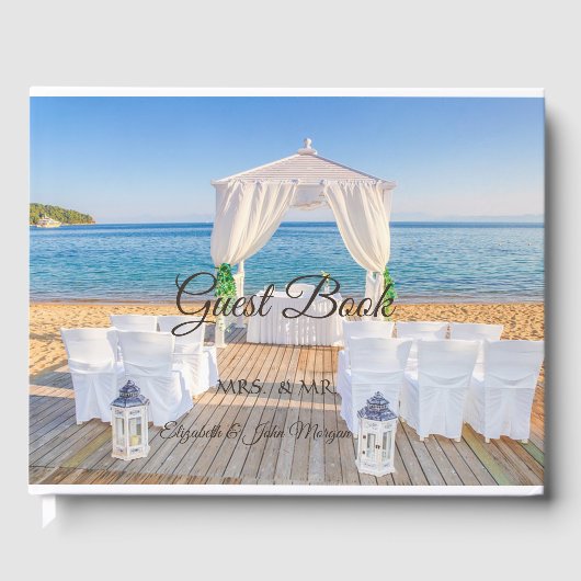 Livre D'or Mariage de bord de plage tropical (Recto)