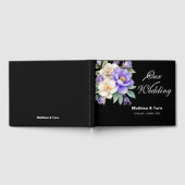Livre D'or Mariage de bouquet floral violet personnalisé (Complet)