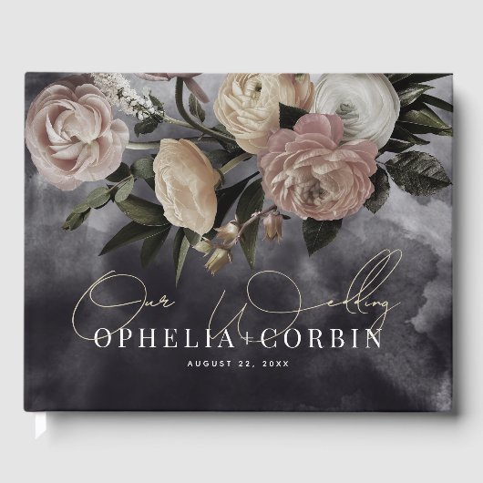 Livre D'or Mariage de bouquet Smokey Dark Rose (Recto)