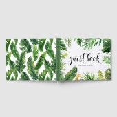 Livre D'or Mariage de cadre Feuilles tropicaux Aquarelle (Complet)