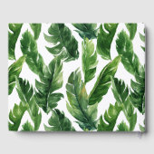 Livre D'or Mariage de cadre Feuilles tropicaux Aquarelle (Verso)