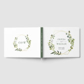 Livre D'or Mariage de cadre géométrique floral Eucalyptus mod (Complet)