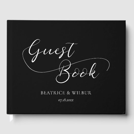 Livre D'or Mariage de calligraphie élégant et romantique (Recto)