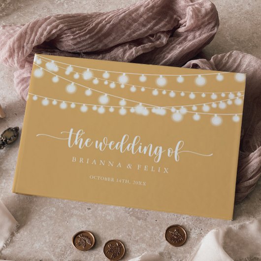 Livre D'or Mariage de calligraphie jaune