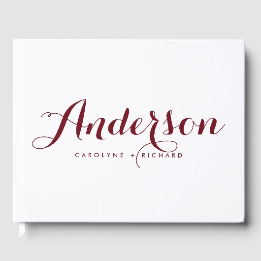 Livre D'or Mariage de calligraphie moderne de Bourgogne (Recto)