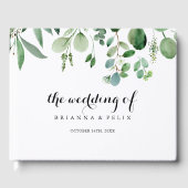 Livre D'or Mariage de calligraphie végétale de l'Eucalyptus v (Recto)