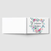 Livre d'or mariage de coeur fleuri rose (Complet)