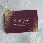 Livre D'or Mariage de Crimson profond de nuit étoilé