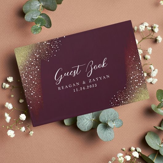 Livre D'or Mariage de Crimson profond de nuit étoilé