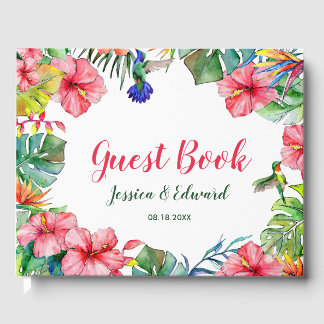 Livre D'or Mariage de de cadre hawaïen tropical