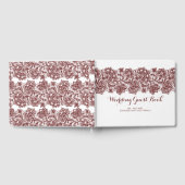 Livre D'or Mariage de dentelle bordeaux et blanc (Complet)