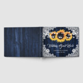 Livre D'or Mariage de dentelle en bois rustique (Complet)