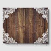 Livre D'or Mariage de dentelle en bois rustique (Verso)