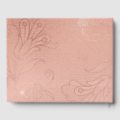 Livre D'or Mariage de dentelle rose Glam (Verso)