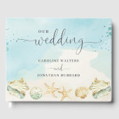 Livre D'or Mariage de destination côtière de plage Ocean (Recto)