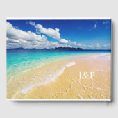 Livre D'or Mariage de destination de plage tropicale (Verso)