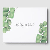 Livre D'or Mariage de feuillage d'Eucalyptus Botanique Modern (Verso)