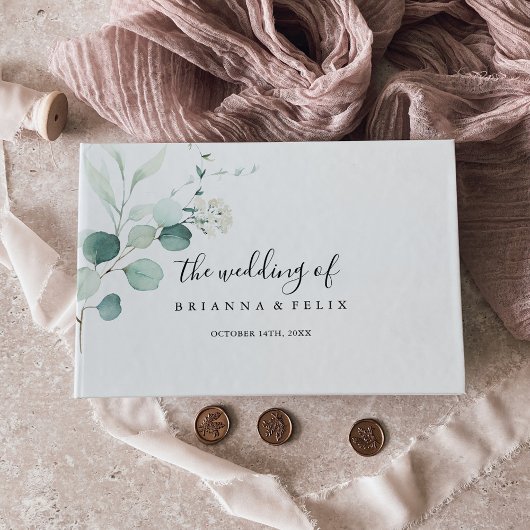 Livre D'or Mariage de feuillage Eucalyptus vert d'été