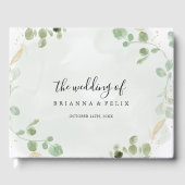 Livre D'or Mariage de feuillage Gold Confetti Eucalyptus (Recto)