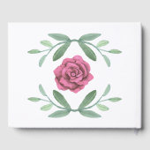 Livre D'or Mariage de feuillage rose Floral (Verso)