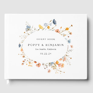 Livre D'or Mariage de Fleur de Champ Florale Délicate