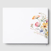 Livre D'or Mariage de Fleur sauvage d'aquarelle (Verso)
