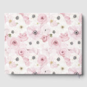 Livre D'or Mariage de fleurs blanches roses (Verso)