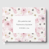 Livre D'or Mariage de fleurs blanches roses (Recto)