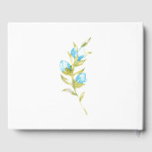 Livre D'or Mariage de fleurs de jardin bleu (Verso)