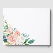 Livre D'or Mariage de fleurs de pivoines romantiques (Verso)