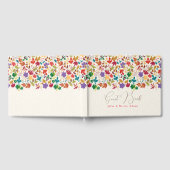 Livre D'or Mariage de fleurs de prés pourpre jaune moutarde d (Complet)