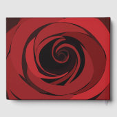 Livre D'or Mariage de fleurs de rose rouge (Verso)